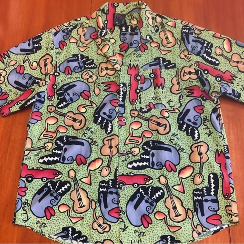 Vintage Elvis "Big HED" Hawaiian shirt